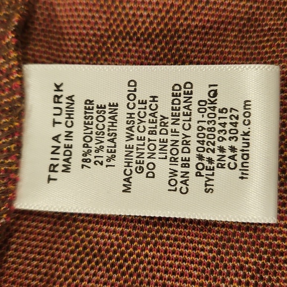 💕TRINA TURK💕 Leela Dress ~ Flower Bazaar Knit Jaquard Phlox Print Large L NWT - Picture 13 of 13